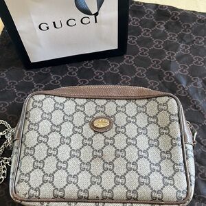 Gucci Monogram Plus Gg Clutch Vintage EUC